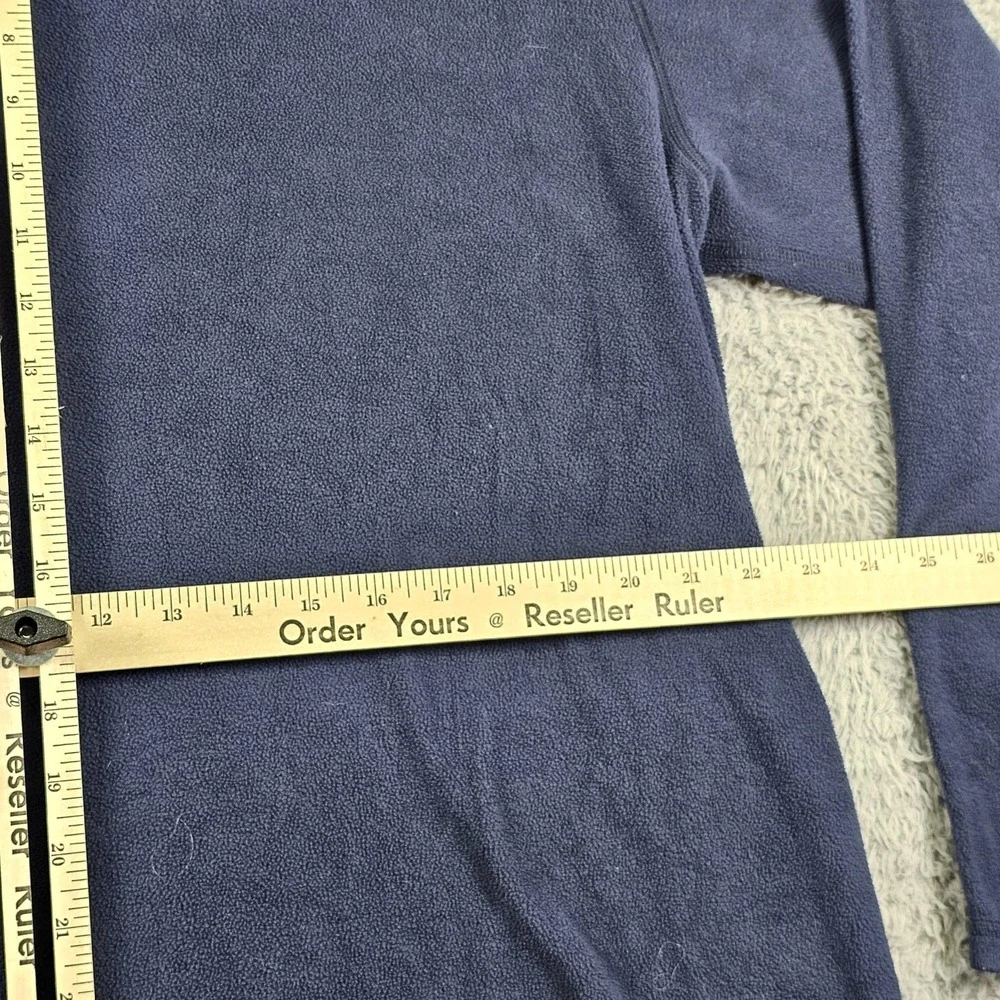 North Face Sweater Mens XL Blue‎ Gray Fleece Quarter Zip Pullover Chest Pocket